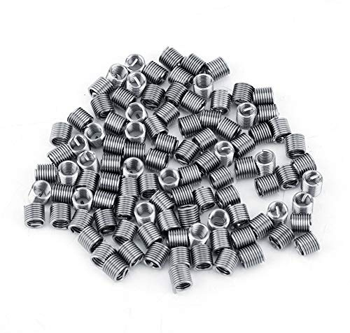 100 Stück Drahteinsatz Gewinde M4 Gewindereparatur Edelstahl SS304 Gewindeeinsatz Spiraldrahteinsatz Spiraleinsatz Sortiment Spiralgewindeeinsatz(M4*0.7 * 2D)