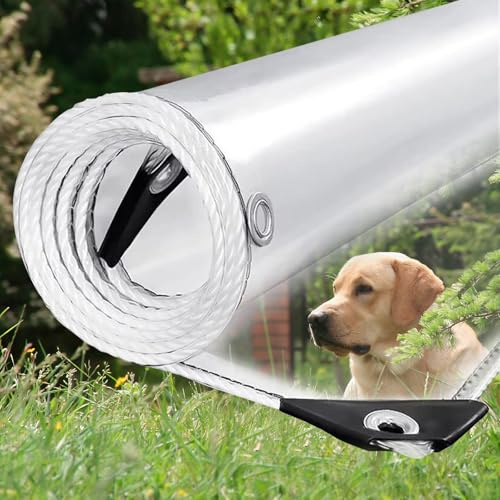 Clear Tarp 3x6ft Clear Tarps Heavy Duty Water Resistant,14Mil Thickened Transparent Tear Resistant PVC Vinyl Tarpaulin Enclosurewith Grommets and Reinforced Edges for Patio,Porch and Outdoor