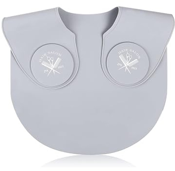 COMETX Langer Silikon-Haarschal, langer Silikon-Haarschal zum Haarschneiden, Färben, Friseurumhang, Friseurumhang, Friseurumhang, wasserdicht, Nackenwickel, Hals oder Haarstyling-Umhang, leicht zu