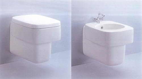 Ideal Standard Newson Set Vaso + Bidet Sospeso Monoforo Bianco EU T31010101 T50580101