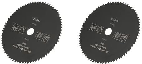 2 Stück 85 Mm X 10 Mm 72T Kreissägeblatt, Sehr Scharfe Trennscheibe für Zement, PVC-Rohre, Holz, Kunststoff, Aluminium mit Schnellen, Glatten Schnitten