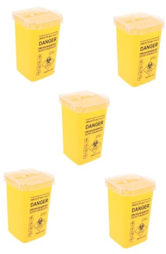 Didiseaon 5 Piezas Contenedor De Residuos Punzantes Cubo Para Objetos Punzantes Contenedor De Objetos Punzantes Recipientes Para Desechar Agujas De Tatuar Recipiente Afilado Páginas