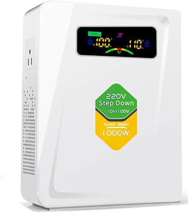 ZHENGXI ELECTRIC Step Down Transformer 240v to 110v US to UK voltage converter, 1000W 240v-220v to 120v-100v,Using US Appliances in UK