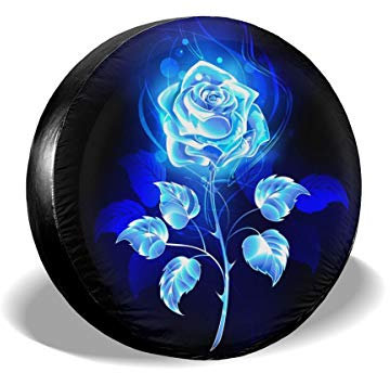 Radhülle Blume Blaue Flamme Reifencover Sonnenschutz Reifentaschen Uv-Schutz Reifenabdeckung Für Auto, Rv, SUV 16