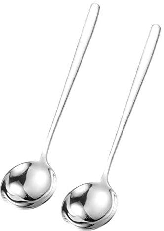 Cabilock 2piezas Cuchara Sopera De Acero Inoxidable Para Cocina y Hogar De Cucharas Soperas Grandes Utensilio De Cocina Para Servir Sopa