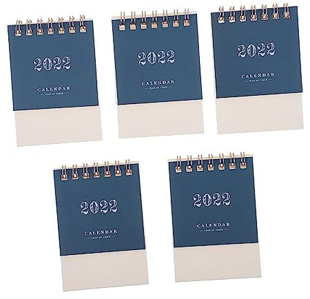 STOBOK 5stücke Mini Tischkalender Kreative Desktop Kalender Faltbares Design Platzsparend Für Büro Und Zuhause Notizen Und Planung