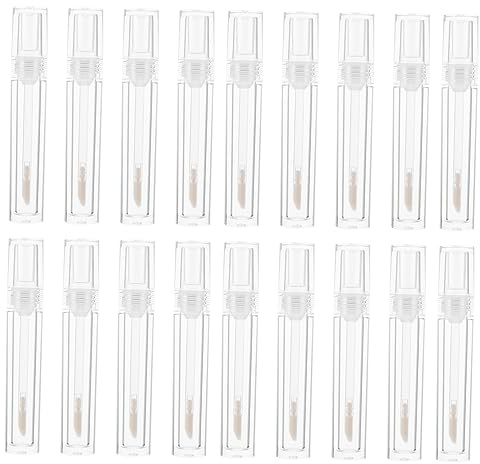 VICASKY 20stücke Transparente Nachfüllbare Lippenstiftbehälter Lippenbalsamfläschchen DIY Lipgloss Tuben