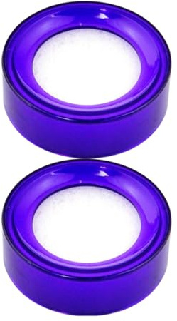 Healifty 2pcs Finger Wetting Device Finger Tip Moistener Sponge Cup Non-Slip for Cash Counting Office Use Purple