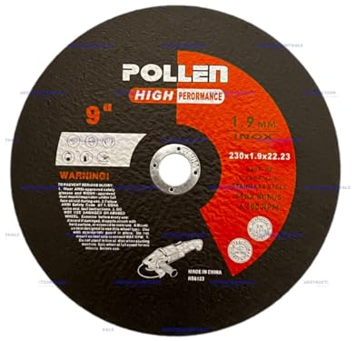 Disco da taglio a polline, 25 pezzi, 230 mm, spessore 1,9 mm, alte prestazioni, per inox/metallo