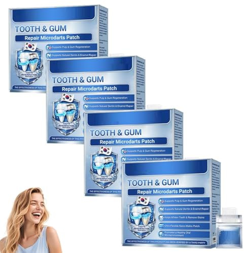 Riparazione dei denti, strisce per la cura di denti e gengive, 2026 nuove strisce sbiancanti per i denti, strisce orali a dissoluzione rapida per la cura di denti e gengive (4pcs)