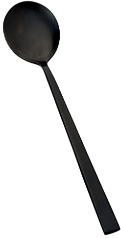BITZ Servierlöffel, Löffel aus Edelstahl, Länge 24 cm, Schwarz