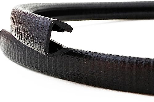 EUTRAS Kantenschutz 9-12 mm Schwarz – Selbstklemmendes U-Profil ohne Kleber, PVC mit Stahlkern, Türkantenschutz Auto, Schutzleiste für Blech, Metall, Möbel & Karosserie (3 m)