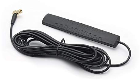 Caliber Autoantenne - Auto Radio Tupf+ - Fensterhalterung - Verstärker - ANT742P-DAB - SMA männlicher Stecker - 300 cm Kabellänge - Passiv - Universal - geeignet für alle Marken geeignet - Schwarz