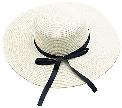 FSSTUD Women Foldable Summer Sun Hats Ladies Floppy Straw Hat Beach Hat Wide Brimmed