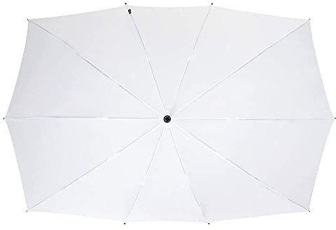 VON LILIENFELD Regenschirm Partnerschirm XL 148 cm x 99 cm Damen Herren Fiberglas 10 Stangen Sehr Stabil Maxi weiß