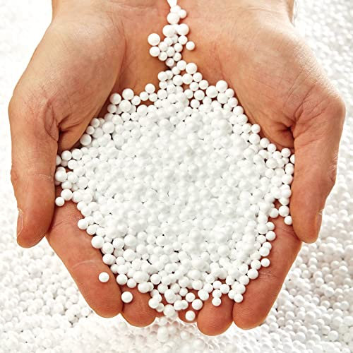 Green Bean© Relleno para Puffs Perlas de EPS - Paquete de 1 litro | Bolitas de poliestireno expandido Material de Relleno para sillones Puff y Cojines Microperlas EPS