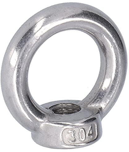 10pcs Ringmuttern aus Edelstahl für Forstmaschinen(M3), Nuss