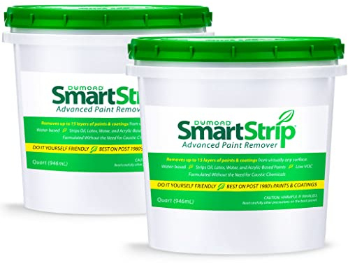 Smart Strip Advanced Paint Remover - for Removal of Acrylic, Latex, Oil, & Water-Based Coatings - Non-Caustic Formula - Indoor/Outdoor - Contractor & DIY Friendly - 2 Quarts