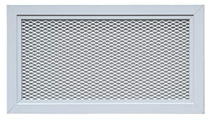 DEMLOU - Griglia di Ventilazione 30x15 cm Rettangolare in Alluminio Perforato Bianco RAL9016 – Diffusore Aria Calda Interno/Esterno con Rete Protettiva Verniciata a Polvere.