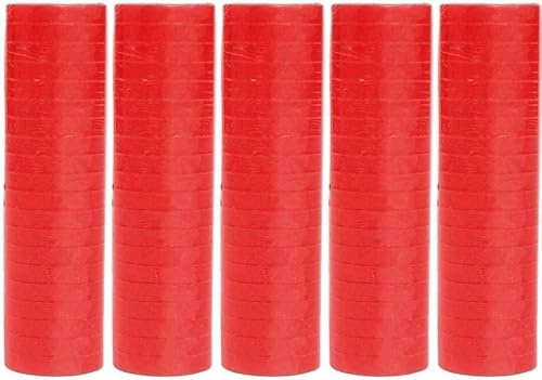 Luftschlangen Papier bunt Party Deko Geburtstag Hochzeit Set holografisch, Stück:5 Stück, Luftschlangen:Rot