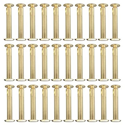 LJFMDLN 30 x Lange Chicago-Schrauben, M5, goldene Bindeschrauben, Tasche, Gürtel, Sammelalbum, Post, Nagel, Nieten, Druckknopf, Fotoalbum, Bücher, Kolbenschraube (Size : M5 x 65mm)