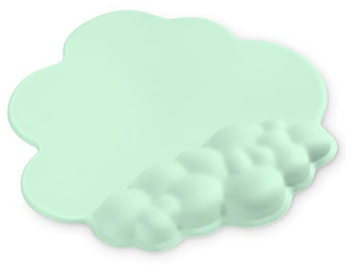 ATTACK SHARK Cloud Mauspad mit Handgelenkauflage, Ergonomische Mausmatte | Rutschfeste Basis, Komfortable Steuerung, Langlebiges Gaming Pad für Tippen und Gaming Schreibtisch Zubehör, Hellgrün