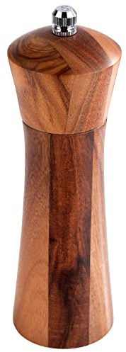 APS 40418 Salzmühle aus Akazienholz, Mahlwerk aus Edelstahl, Ø 5 cm, Höhe 17 cm
