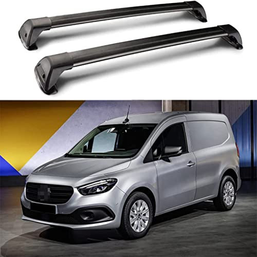 Car Roof Rack Bars Rail Cross Aluminium,for Citan LWB 5 Door Van 2012-2022 Auto Crossbar Carrier Rails Rooftop Luggage Holder Top Cargo Transportrack Bike Mount