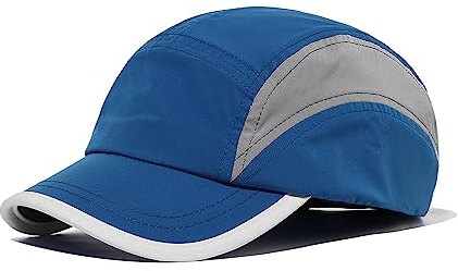 CLAPE Schnelltrocknend Running Cap Basecap Kurzer Schirm 5 Panel Baseball Cap Sommer Sport Kappe Verstellbar Schildkappen UV-Schutz Schirmmütze