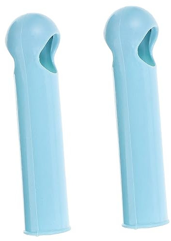 Angoily Broom Handle Grip Replacement 19mm Mop Handle Sleeve Set, Light Blue Plastic Broom Rod Grip for Floor Cleaning, 2pcs Household Sweeping Accessories