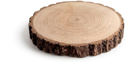 Log Slice Cakestand Wooden Rustic Slab, Large 29-33cm