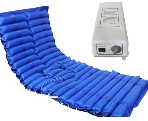 XDLYWUZIQ Wechseldruckmatratze Gegen Dekubitus, Aufblasbare Luftmatratze Mit Leiser Luftpumpe, Zur Linderung Von Dekubitus Bei Bettlägerigen Patienten (Größe: 2 M X 1,1 M)
