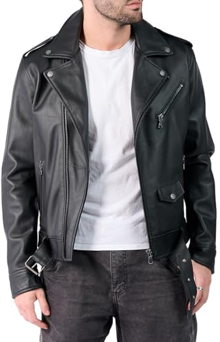 BARONE Giacca Pelle Uomo in vera pelle, giubbotto pelle uomo e giacca uomo, per ogni occasione la migliore giacca pelle uomo Made in Italy Chiodo pelle uomo