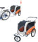 PAPILIOSHOP Argo – Klappbarer Hundeanhänger, Hundewagen und Fahrradanhänger für Hunde in S, M, L, Stabil und Belüftet, Ideal für Tiertransport und Outdoor-Aktivitäten (Orange L)