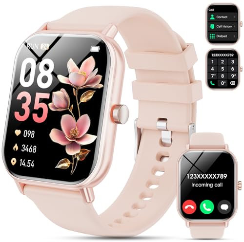 𝟐𝟎𝟐𝟓 Upgraded Smartwatch Uomo Donna,1.85''HD Smartwatch con Effettua/Risposta Chiamate,110+ Sportive,24/7 Frequenza Cardiaca Sonno SpO2 Monitor,Impermeabile IP68 Fitness Tracker per Android iOS