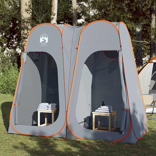 Gecheer Tente de confidentialité Pop-up imperméable grise et orange, pavillon de jardin pour camping, fêtes, extérieur C1-2