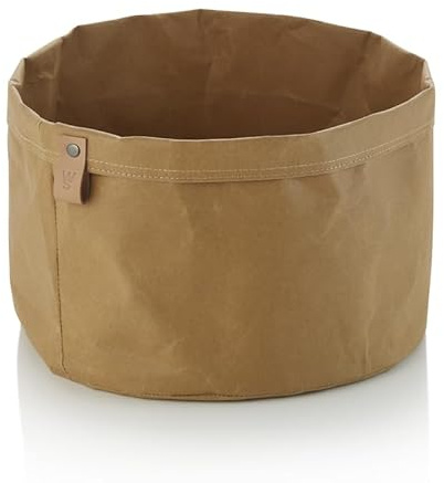 Craft & Crumble Sac à pain, diamètre 30 cm, hauteur 22 cm, kaki, papier kraft