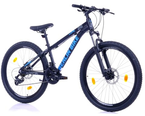 BERLIN BIKE Mountainbike MTB1 – mit komplettem Shimano Set - 21 Gang Shimano FD-TZ500/RD-TY300D, Dacron Hydraulische Scheibenbremsen