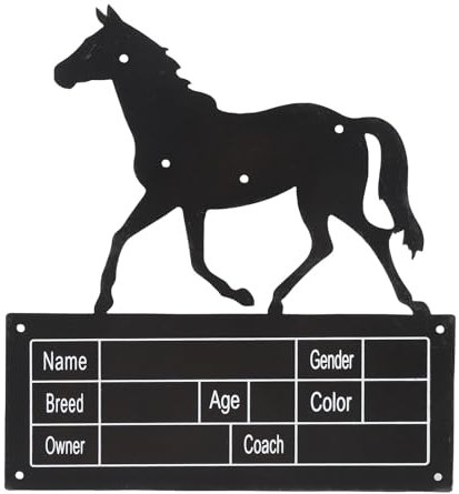 Personalisiertes Metall-Pferdestallschild, Befüllbares Pferdestall-Namensschild, Außenschild für den Pferdehofmit 4 Befestigungslöchern für Stall, Scheune, Sattelkammern