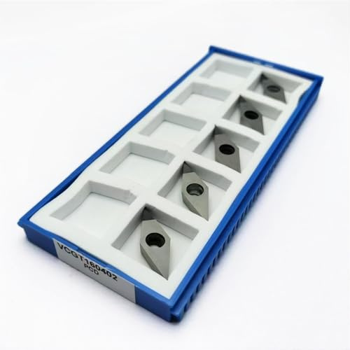 VCGT160402 VCGT160404 VCGT160408 VCGT PCD CBN Inserto Diamantato CNC PCD Fresa In Lega Di Alluminio Lama Di Tornitura CNC In Carburo CBN Utensili Per Tornio(5PCS-VCGT160402 PCD)