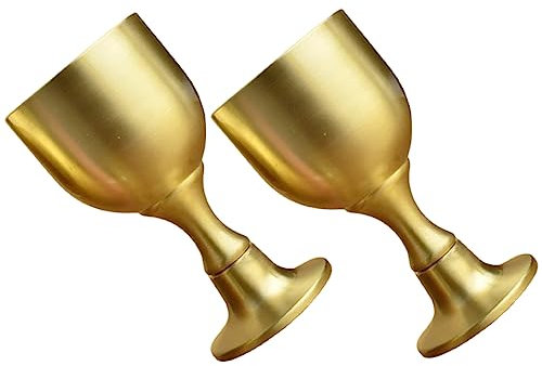 ULTECHNOVO 2 Pezzi Coppa da Vino Rame da per Matrimonio e Decorazioni Coppa Multifunzionale per Speciali Design Retro e da Usare