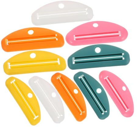 KOCKSHION 10 Pièces Presse-tube Manuel Robuste pour Dentifrice Mains et Pommades Pratique pour Usage Quotidien et Voyage Économie Complète Du Contenu