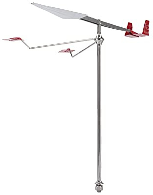 Generic Indicador de Alta Sensibilidad de Veleta de Viento de Acero Inoxidable Marino para Navegación en Yate, Punta a Prueba de Pájaros, Reflectante Nocturno para Navegación en Barco y Yate, Acero