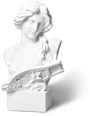 Jwthee Decoración de Estatua de Busto de Diosa Griega, Estatua de Afrodita, Busto de Cabeza Romana de Resina clásica Hecha a Mano, decoración de Escultura de mitología Griega para Sala