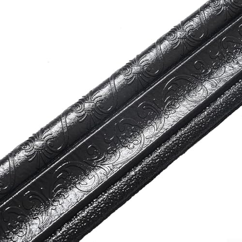 Adesivo da parete in schiuma 3D, autoadesivo, per battiscopa XPE, decorazione per la casa, porte, scale e armadi, 230 cm x 8 cm (nero)