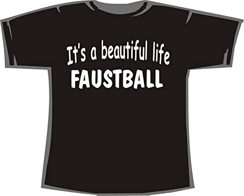 It's a Beautiful Life, Faustball; T-Shirt schwarz, 44/46; Gr. L; Damen