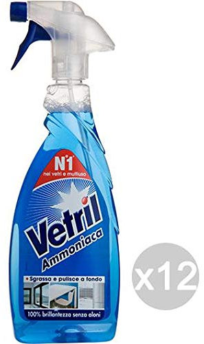 Vetril Set 12 Multi Uso Ammoniaca Ml 650 Spray Complet Detersivi E Pulizia della Casa