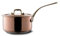 NUOVA HSSC - Casserole en Cuivre avec Couvercle Diamond Tin - Compatible Tous Feux dont Induction - Poignée en Laiton - Surface Extérieure Polie Miroir - Diamètre 16 cm