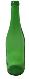 Generico Bottiglia Per Vino Emiliana cc 750 in pacchi da 20 pz completa di tappo e gabbietta metallica