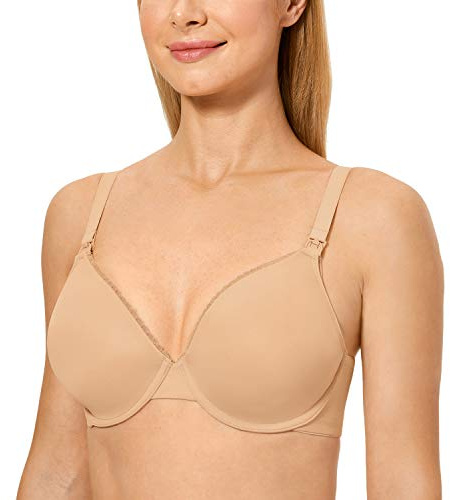 Gratlin Women's Nursing Bras Underwired Taupe Tan 38D
